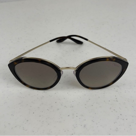 Prada Ladies Black Oval Sunglasses - Picture 3 of 13